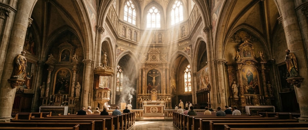 Beautiful Catholic Church Interior