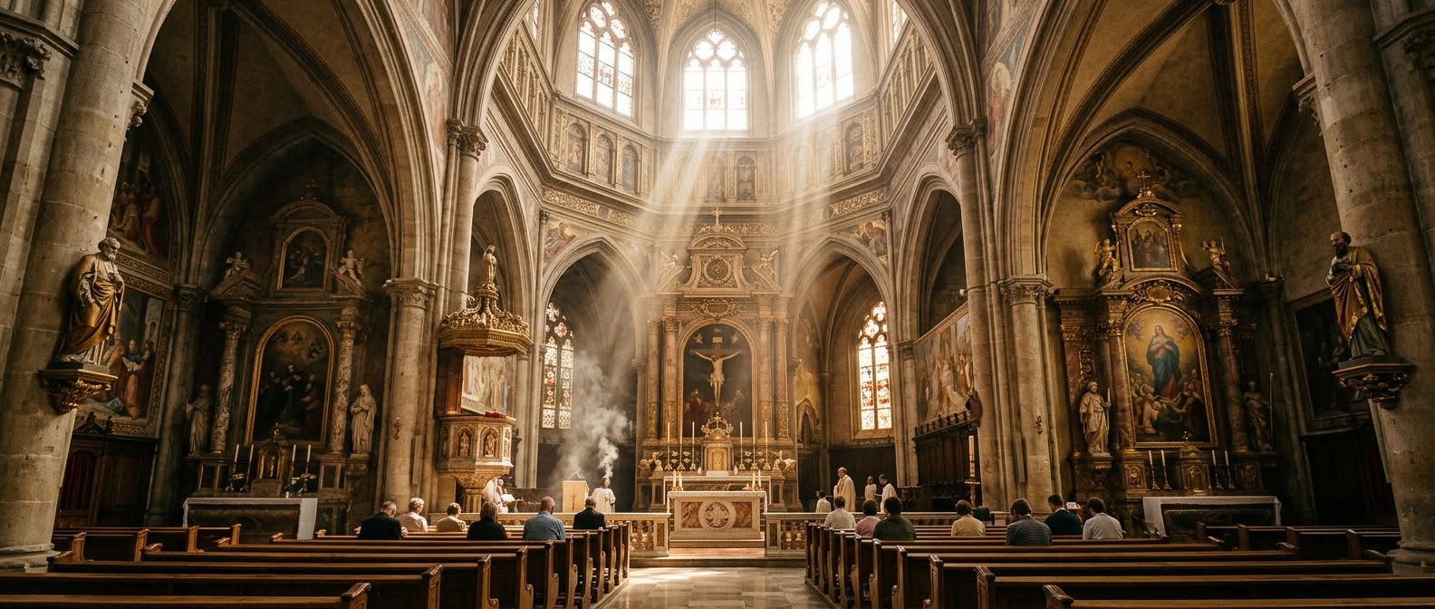 Beautiful Catholic Church Interior