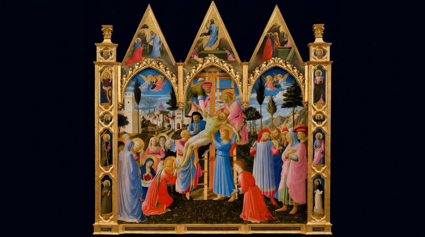 Fra Angelico Deposition of Christ (Santa Trinita Altar piece) 1429-32